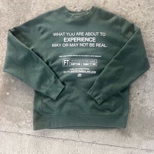 Justin Timberlake Sweatshirt Men's Small M Green Pullover Forget Tomorrow Tour